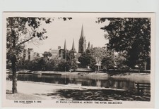 RIVER VIEW ST PAUL'S CATHEDRAL MELBOURNE VICTORIA ROSE PHOTOGRAPH POSTCARD