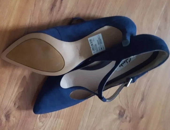 Clarks Dinah Dolly Ladies T Bar Heels Dark Blue Suede Leather UK SZ 5.5 D EU 39 - Image 3 of 4