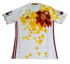Adidas Spain Away White Shirt Soccer Football Jersey Euro 2016 Men's Size M
