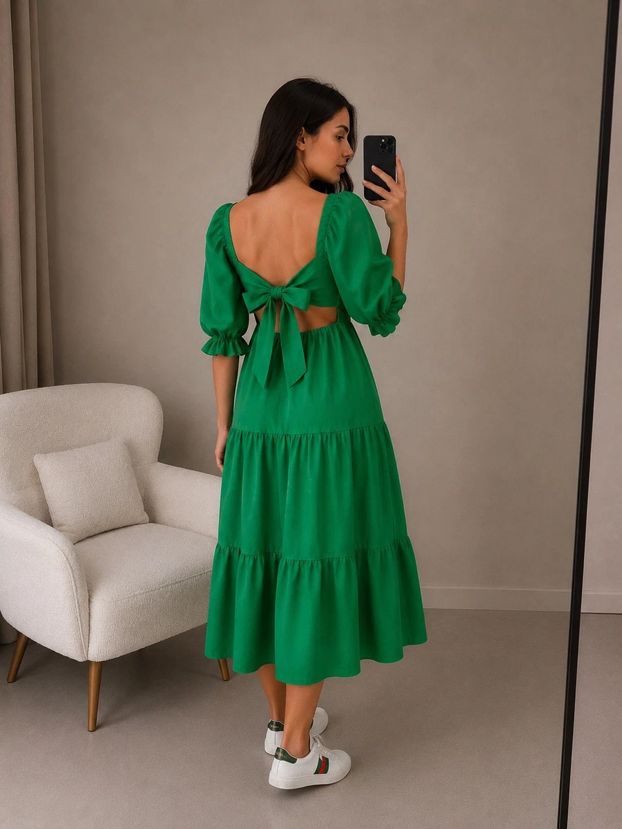 emerald green bridesmaid dress Teal Green Chiffon Off The Shoulder Side Slit Boho Bridesmaid Dresses, –  clover sew main image 0