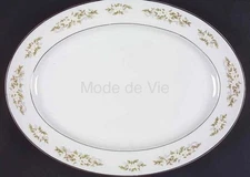 VTG INTERNATIONAL SILVER CO. 326 SPRINGTIME FINE CHINA 14" OVAL PLATTER  VINTAGE