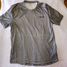 Adidas Tee Climalite Gray Men's Workout T Shirt Size L 30 in long 40 chest