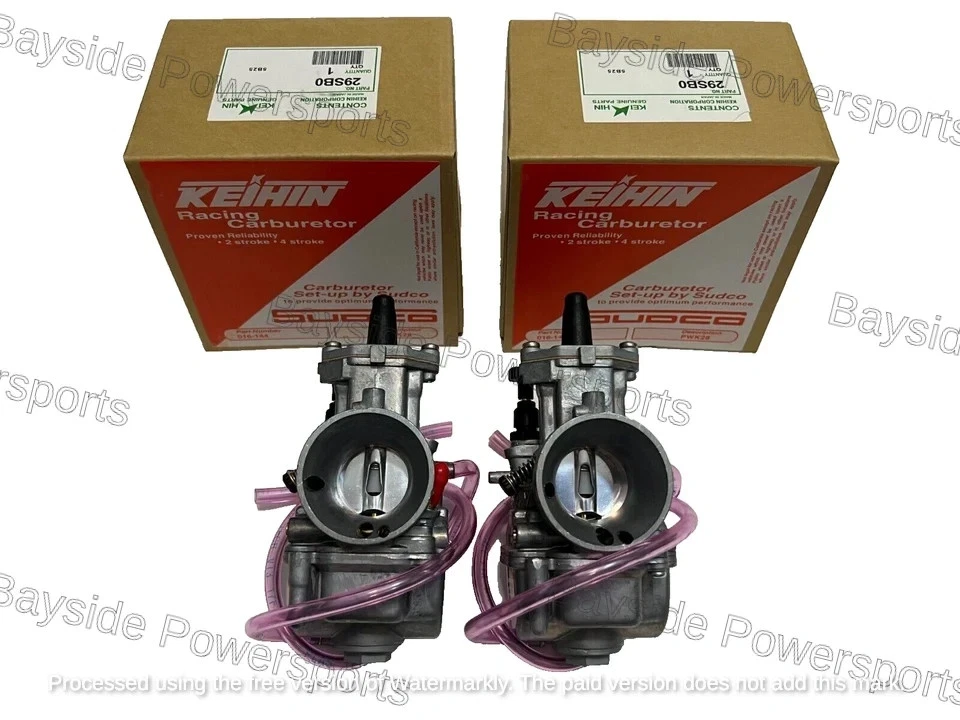 Пара карбюраторов Yamaha Banshee 350 Keihin PWK 28 мм 28 карбюраторов (комплект из 2) НОВЫЕ - Изображение 3 из 3
