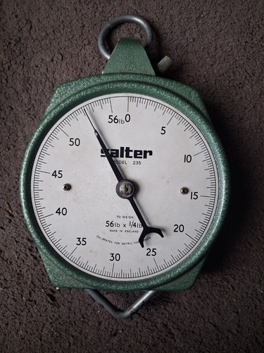 Salter Model 235 Mechanical Hanging Scales 56lb 25kg Vintage Retro