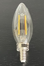Dimmable C7 LED Night Light Bulbs – 2200K Warm White, E12 Candelabra Base, 1W (10W Equivalent) – 5-Pack Clear Glass For Christmas, Holiday & Home Decor