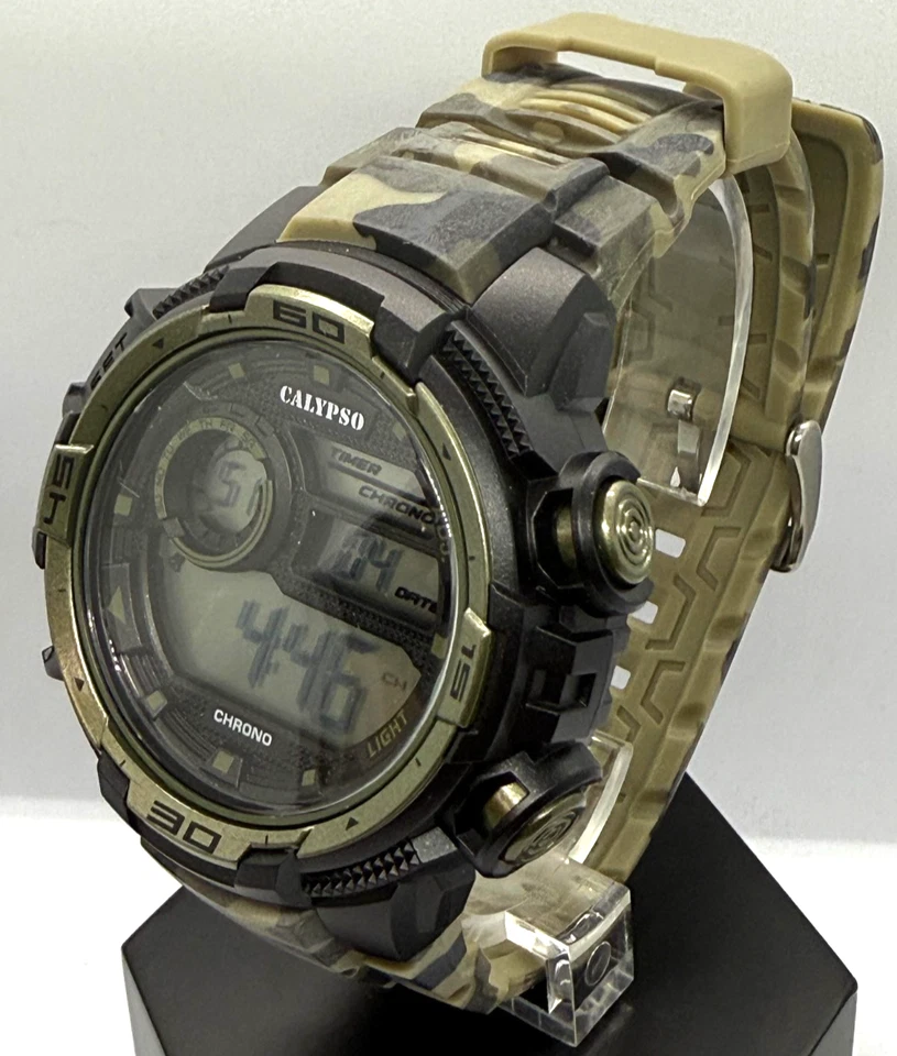 RELOJ DEPORTIVO DIGITAL CALYPSO K5723/6 HOMBRE | RESISTENTE AL AGUA 10 ATM | ROCE MARRÓN Foto 2 de 4