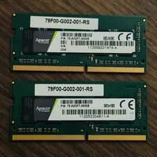 Used 2x Apacer 78.A2GF7.4000B 2GB 19.2GB/s DDR4-2400 1200 MHz CL17 SDRAM SO-DIMM