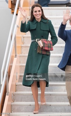 Hobbs London Persephone Trench Coat in  Pine Green UK8 US4 36 ASO Kate Middleton