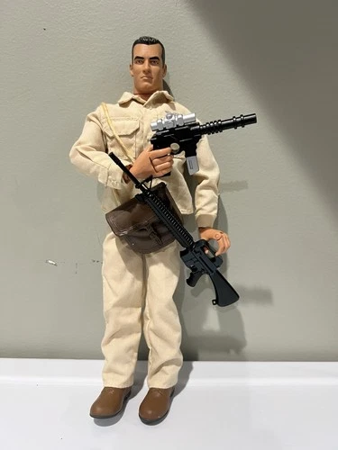 Vintage 1996 GIJoe Action Figure 12 Inch Hasbro With 2 Guns And  Brown Bag
