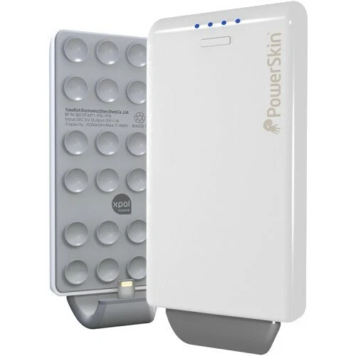 NUEVO CARGADOR DE BATERÍA HÍBRIDO POWERSKIN POP'N APPLE IPHONE 5 2000mAh NEGRO/BLANCO Foto 2 de 3