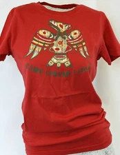 Womens Juniors David & Goliath Camp Spread Eagle Red Novelty Tee T-Shirt 