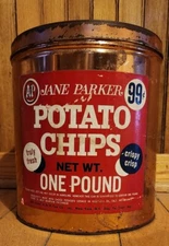 A & P Jane Parker Potato Chips One Pound Tin, 99 Cents, NY, NY,  No Zip Code