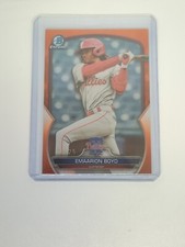 Emaarion Boyd 2023 Bowman Chrome Draft Orange/25 Philadelphia Phillies