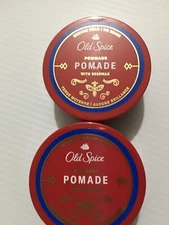 Old Spice Hair Styling Pomade With Beeswax Medium Hold Shine 2.22 Oz lot of two 