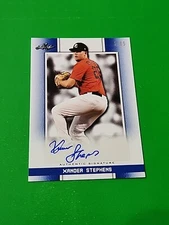 Xander Stephens 2019 Leaf Perfect Game NS Blue Auto 1/15 Georgia Tech