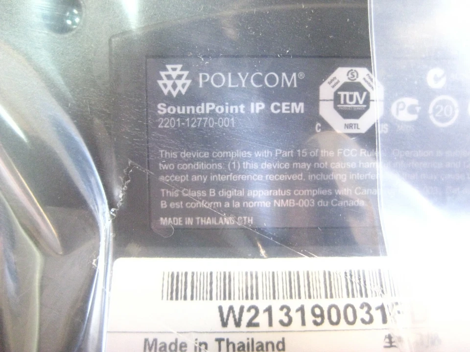 3X: POLYCOM SOUNDPOINT IP CEM EXPANSION MODULE 2200-12770-001 - Image 3 of 3