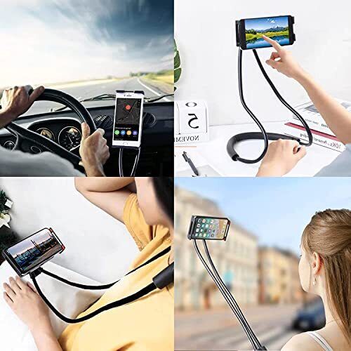 Hanging On Neck Cell Phone Mount Holder Universal Flexible Lazy Bracket - Picture 2 of 7