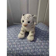 Wild Republic Baby White Tiger Cub Plush 12  Stuffed Animal Blue Eyes 10917 CK