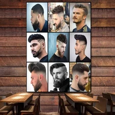 Retro Wall Charts for Your Haircut & Shave Business, Best Men's Hairstyle Poster