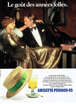 Advertising 068 1977 Anisette Pernod 45 Roaring Twenties Taste *