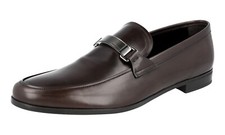 PRADA Leather Loafer Dress Shoes - 2DE095 - Brown - NEW