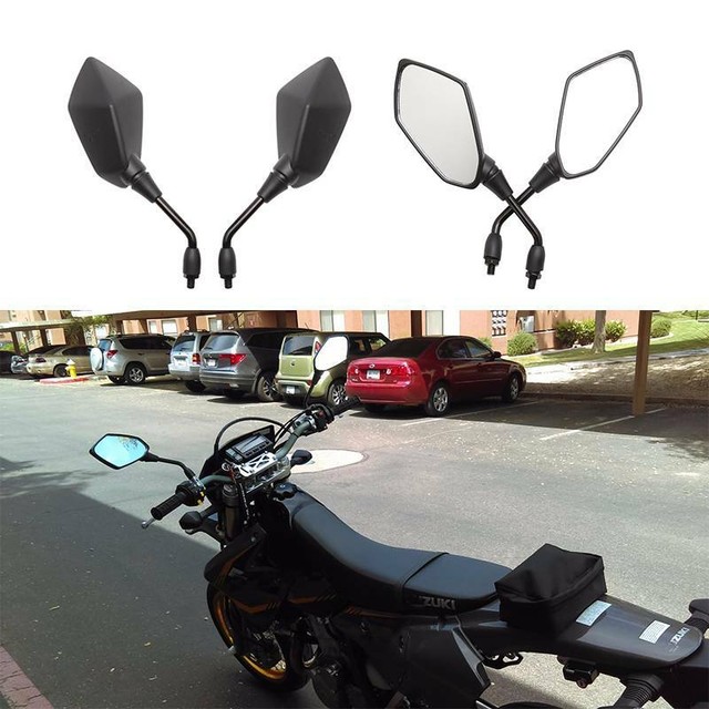 Motorcycle Rear View Side Mirrors 10mm For Suzuki DRZ400sm DR350