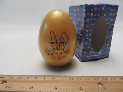 White House Easter Egg 2023 Wood Gold Special Edition New Open Box