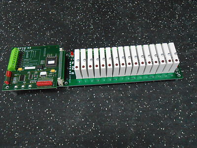 OPTO 22 G4PB16H 16 CHANNEL RACK W/ B1 BRAIN BOARD & 16 G4 IDC5 5V INPUT MODULES