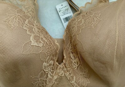 NWT Natori Bra Style 741258 36H Cafe Lace Back Closure Underwire
