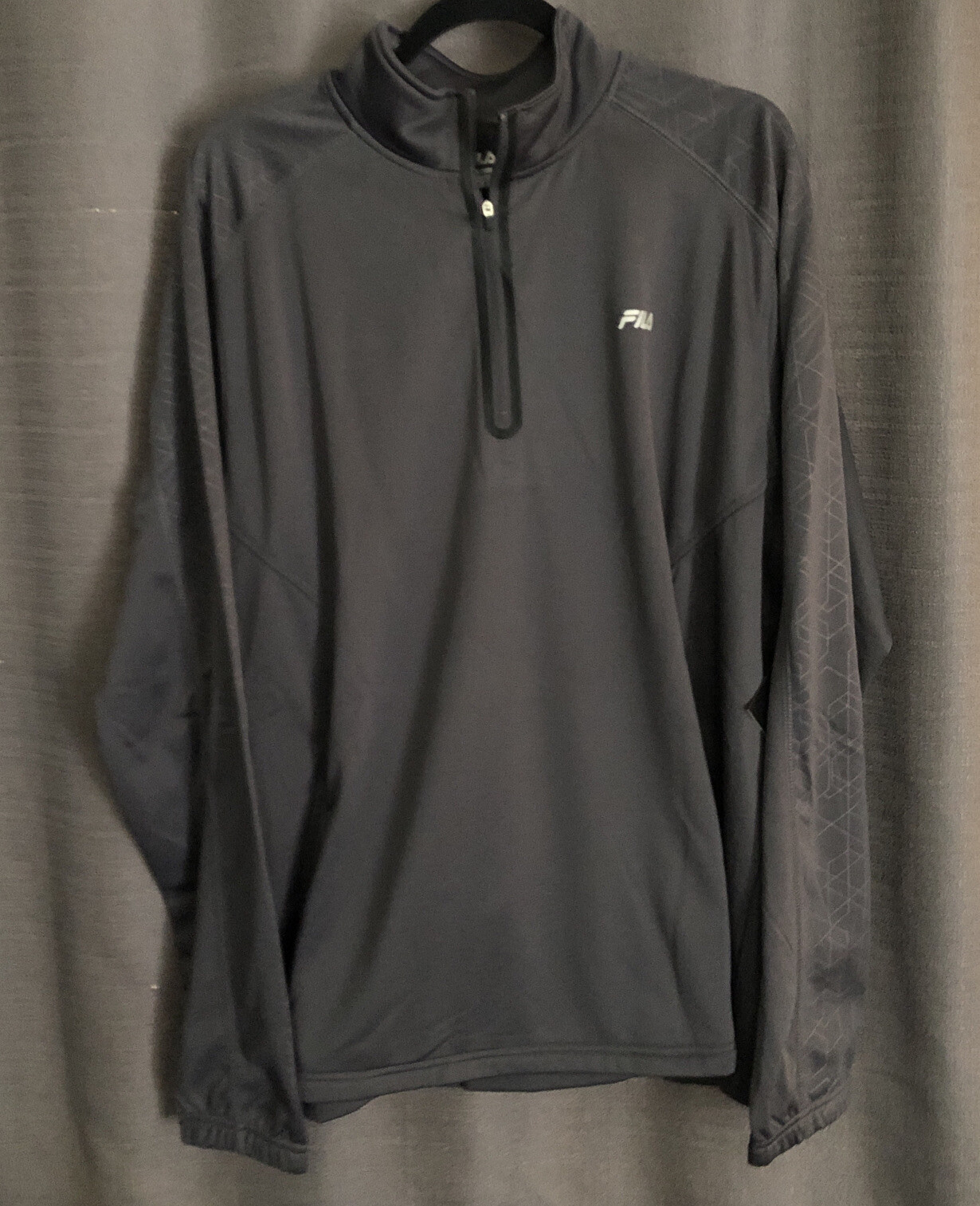 Pullover a maniche lunghe nuova con etichette Fila da uomo FORCE mezza cerniera finta collo taglia XXL $55