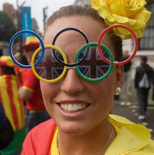 Olympic Ring Glasses Sport Fashion Sunglasses 5 Ring Paris French Glasses - Picture 9 of 22