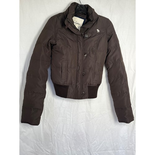 Abercrombie Kids Puffer Jacket Brown Quilted Lightweight Coat XL