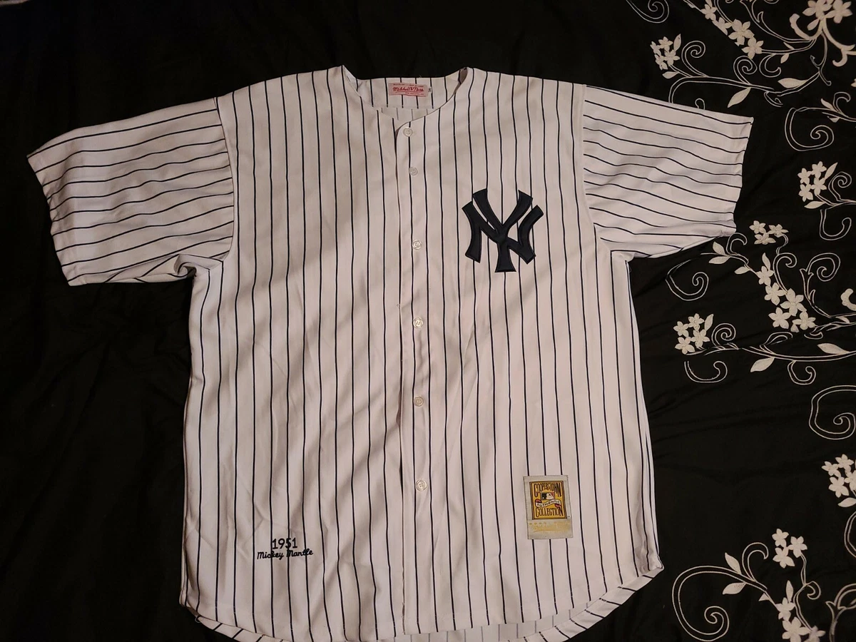 New York Yankees 1951 Mickey Mantle Mitchell Ness Jersey Size 54