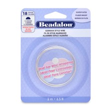 Beadalon German Style Wire, Half-Round/Silver Plated, Choose Gauge