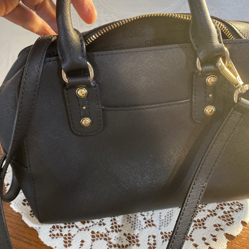 MICHAEL Michael Kors Black Leather Small Savannah Satchel - Picture 5 of 14