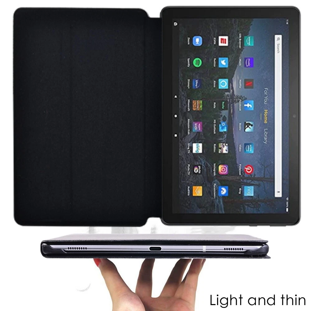 PU Leather Stand Tablet Folio Cover Case For Amazon Fire 7/HD 8/HD 10/10 plus - Picture 4 of 14