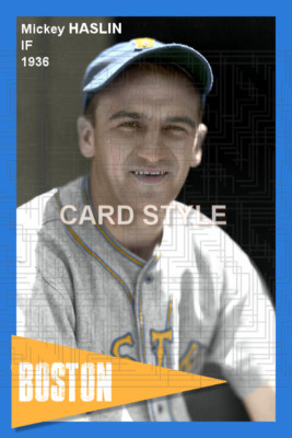 Mickey Haslin - 1936 Boston Bees - choose a size - colorized print