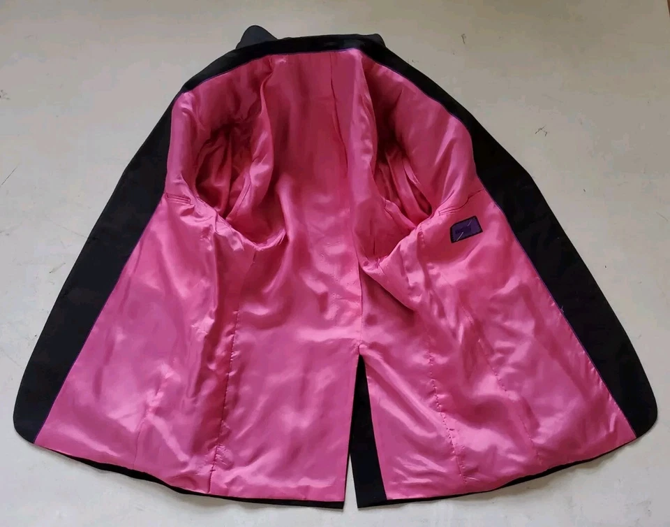 Traje Saville Row Ariel Para Hombre Jkt 42 R Trs W 34 L 31 Lana Negra Foto 4 de 4