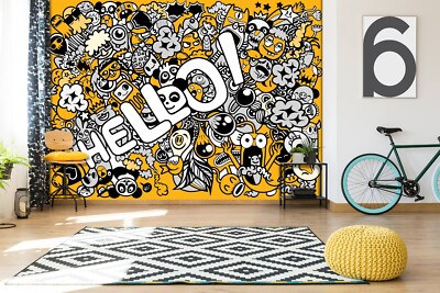 3D Hallo Süß Panda Q1047 Tapete Wandgemälde Fototapete Selbstklebend Kay
