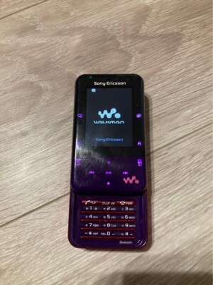 Sony Ericsson Xmini Walkman Phone au Flip Purple Pink Japan Junk