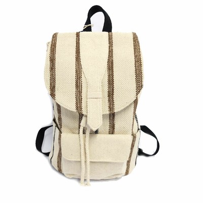 drawstring flap backpack