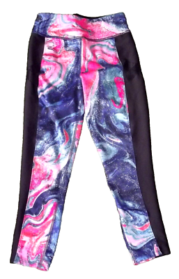 Avia Girls Size Large 10-12 Athletic Leggings Galaxy Print B96