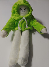 Plush Banana Man 14.5" Long Stuffed Animals Doll Green Hoodie Magnetic Hands Fun