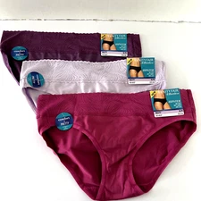NEW 3 Pairs Vanity Fair Effortless Hipster Panties 6/M Multi-Color 18277