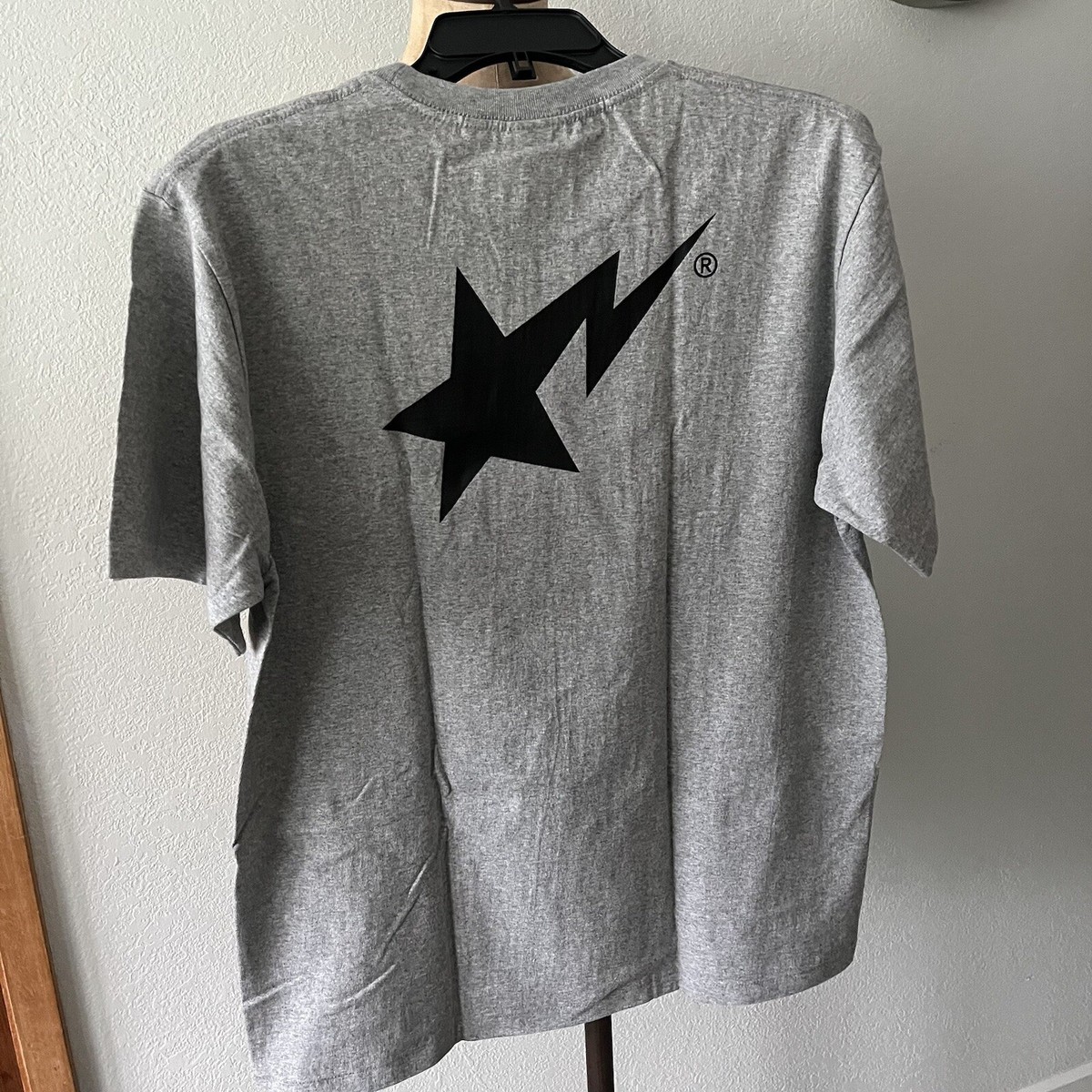 BATHING APE sz L Gray Tee BAPESTA Tshirt Short Sleeve BAPE