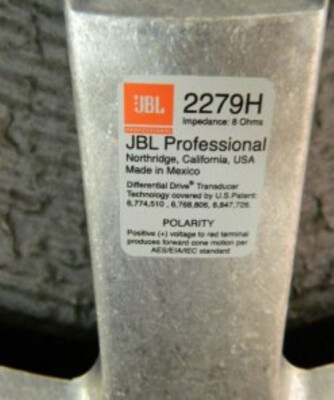 JBL 5048239X, 2279H 8 ohm Replacement Driver For SRX828S | eBay