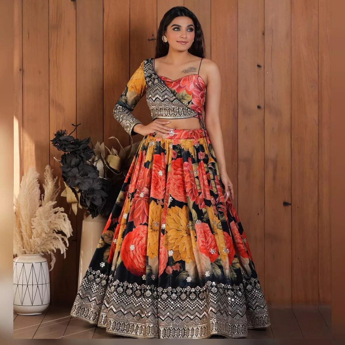 BRIDAL DESIGNER BOLLYWOOD WEDDING INDIAN WOMEN LENGHA PARTY WEAR LEHENGA  CHOLI