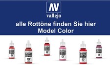 Alle Rottöne - Hochwertige Vallejo Model Color Farben