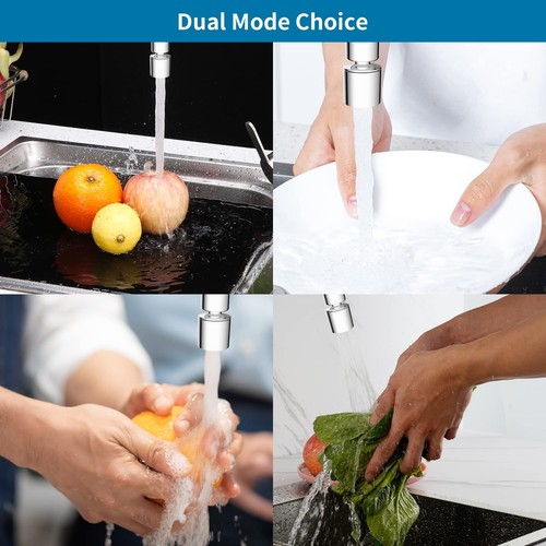 Swivel Faucet Aerator,360° Big Angle Rotate Kitchen Sink Faucet Attachment - Picture 7 of 46