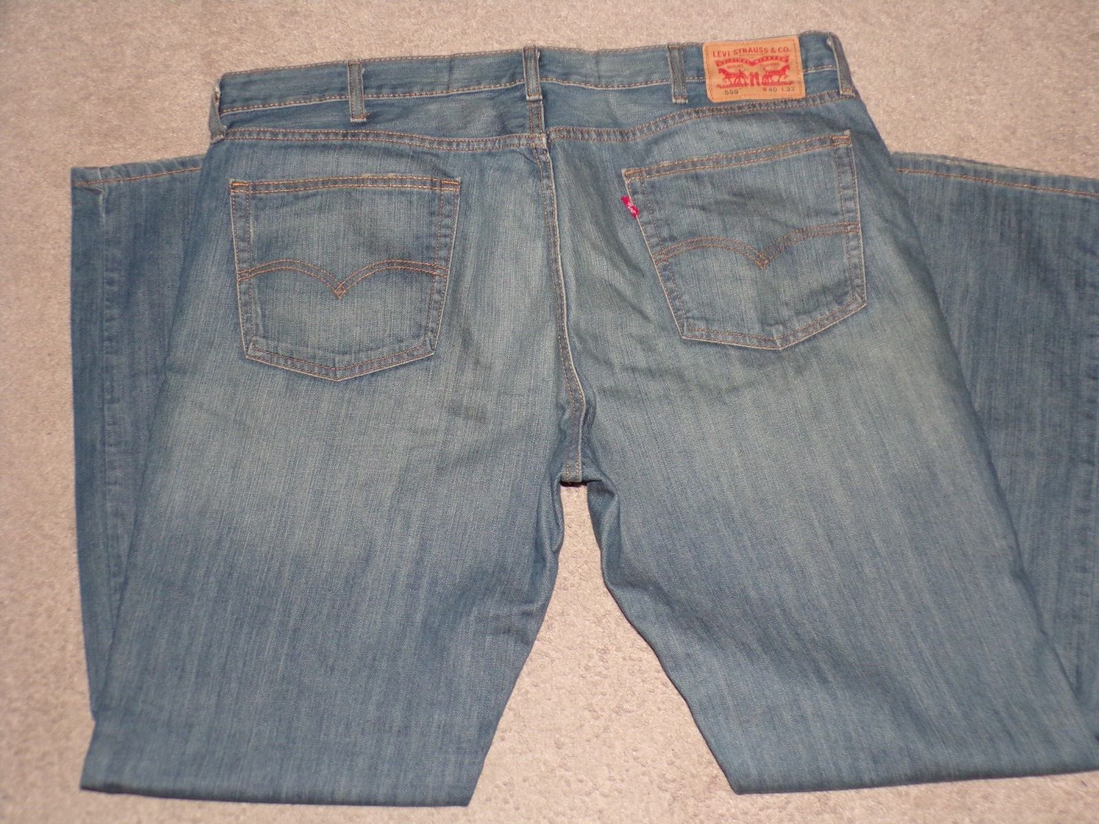 Levi Levis 559 Relaxed Straight Mens Jeans Size 40 X 32 Red Tab